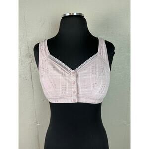SET TWO BRAS TShirt Front Snap Pink Peach B95 42 Comfort Support